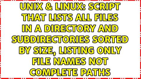 The script will reside at the root directory of a website and needs to list all files from its current directory as well as any files within subdirectories. . Script to list all files in a directory and subdirectories